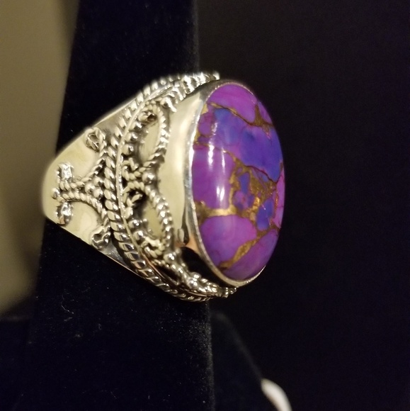 Purple Copper Turquoise, size 7 - Picture 6 of 6